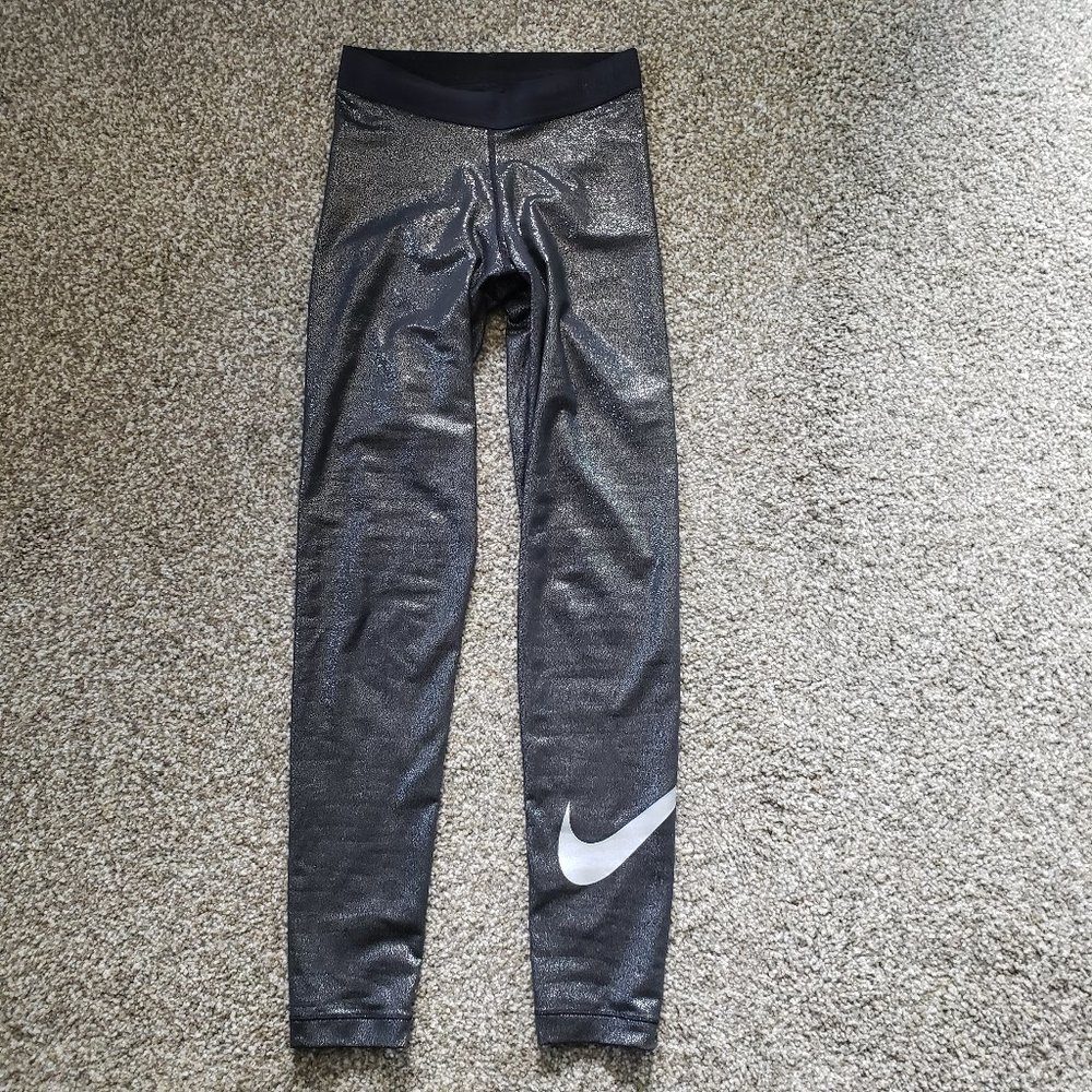 Nike Dri-Fit Metallic Leggings - Black - Size Small